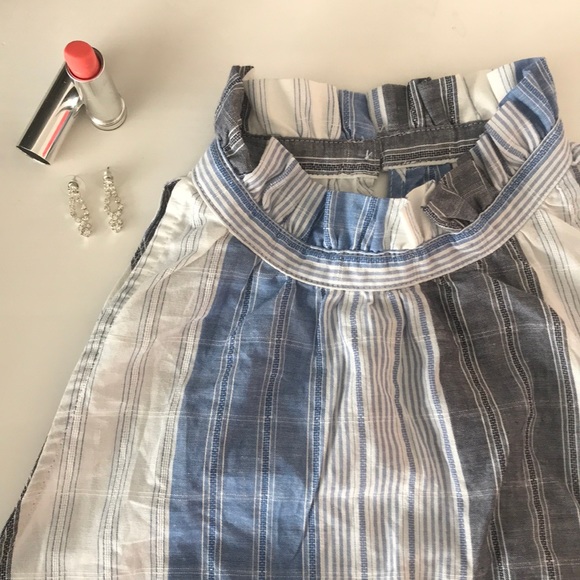 Universal Thread - Blue Striped High Neck Tank - Picture 4 of 5